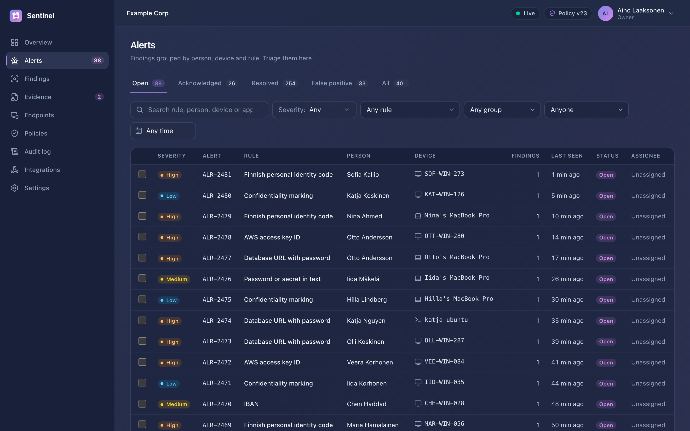 Alerts